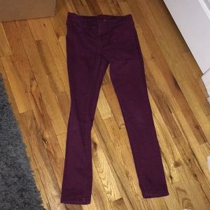 Maroon skinny jeans- Banana Republic